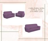 Capa para sofa com 4, 3 e 2 lugares lisa - MAYRA ENXOVAIS