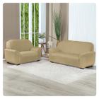 Capa Para Sofá Lisa 2 E 3 Lugares Coladinha Malha Gel