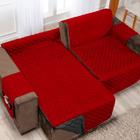 Capa para Sofa Retrátil 1,80m Dupla Face Preto e Vermelho