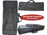 Capa Para Teclado Acolchoada Kurzweil Sp76 Master Luxo Preto Carbon