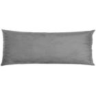 Capa Para Travesseiro De Corpo Body Pillow Veludo 40x130cm Cinza