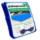 Capa Piscina Kit Completo 8,5x4,5 Segurança Proteção - Azul