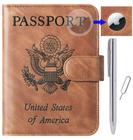 Capa porta-passaportes Wallet Travel Essentials, capa de couro com bloqueio RFID