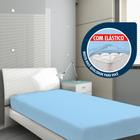 Capa Protetor De Colchão Solteiro com Elástico Azul proteção durabilidade e ressistencia contra sujeiras desing moderno
