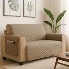 Capa Protetor De Sofá Retrátil Reclinavel Para 3 Lugares Com Porta Objetos Lateral Conforto