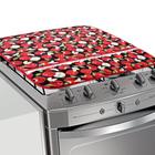 Capa Protetor Pano Tampa Fogão Estampado 4 Bocas