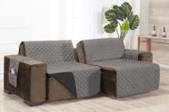 Capa protetor para sofa retratil e reclinavel 2 modulos 4 a 5 lugares linha premium + dupla face + porta objetos largura de 2,20m
