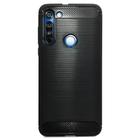 Capa Protetora Carbon Fiber Iwill M4DE para Motorola Moto G8 XT2045-1 - Preto