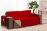 Capa protetora de sofá dupla face 2,20m x 2,40 retrátil e porta objetos