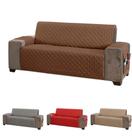 Capa protetora de sofá matelassê tamanho padrão 3 lugares 1,5 metros cor marrom