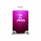 Capa Protetora Mala Viagem Life is a journey Roxa Qualidade - Top Cover