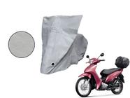 Capa Protetora Moto Honda Biz Com Baú Cinza