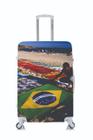 Capa Protetora Para Mala Viagem Personalizada Média Brasil e Praia