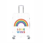 Capa Protetora Para Mala Viagem Personalizada Media Love Wins Branco - Criative Gifts