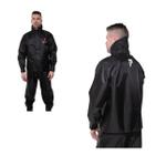 Capa Roupa Chuva Vestimenta Vestuário Jaqueta Calça Pioneira Nylon Urban Preta Moto Motoqueiro