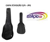 Capa Simples Violão Infantil / Juvenil 3/4 - Cor Preta - JPG Bags