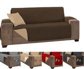 Capa sofá impermeavel ultrassonico tamanho padrão 3 lugares 1,5m marrom e caqui
