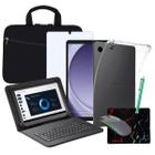 Capa Teclado kit p/ Tablet Galaxy Tab A9 plus + Película + Caneta + Mouse Sem Fio
