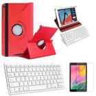 Capa/Teclado/Pel para Galaxy Tab A8 SM X200/X205 10,5" Verm