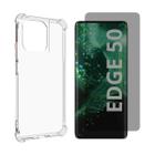 Capa Transparente + Pel. Gel Privativa Motorola Edge 50 5G