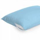 Capa Travesseiro Fronha Protetora Azul com Zíper - Vida Pratika