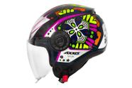 Capacete Aberto Axxis Metro Star Branco Brilhante Masculino e Feminino