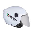 Capacete Aberto Ebf Spark Jet Solid Branco Brilhante Moto