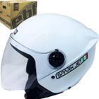 Capacete Aberto Ebf Spark Jet Solid Branco