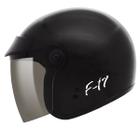 Capacete Aberto Fly F17 Preto Brilho