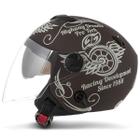 Capacete Aberto Moto Masculino Feminino Pro Tork New Atomic Highway Dreams Lançamento - Pro Tork Tork