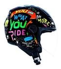 Capacete Aberto Moto Norisk Orion Free Black Preto Azul