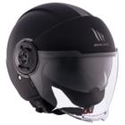 Capacete Aberto Mt Viale Solid A1 Preto Fosco - Óculos Solar - Mt Helmets