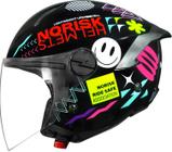 Capacete Aberto Norisk Neo Buddy Orion Free Preto/branco