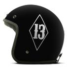 Capacete Aberto Old School Custon Biker Fosco Vis. Bolha