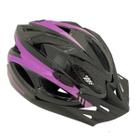 Capacete Adulto Preto/Lilas Tamanho M (54-57Cm) Com Led