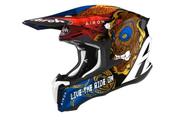 Capacete Airoh Twist 2.0 Tiki Gloss- Cor Preto Azul Laranja