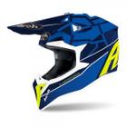 Capacete Airoh Wraap Trilha Moto Motocross Off Road Downhill Azul Gloss
