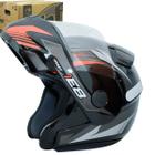 Capacete Articulado Ebf New E08 Fast Preto/Vermelho