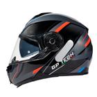 Capacete Articulado Gp Tech A118 Preto/azul/Vermelho Com Ventilação 58