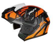 Capacete Articulado Moto Peels Urban U-rb2 Dynamic Laranja Fosco Robocop