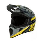 Capacete ASW Core Torn - Cor Cinza Chumbo Amarelo