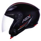 Capacete ASX City Air Solid Preto Fosco