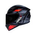 Capacete ASX City Start Preto / Vermelho / Cinza