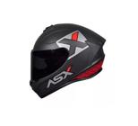 Capacete ASX Draken Concept Fosco Cinza/Prata/Vermelho 58/M - Axxis