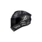 Capacete Asx Draken Inglaterra Brilhante Preto Cinza