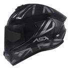 Capacete asx draken uk brilho preto/cinza