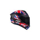 Capacete Asx Draken Uk Fosco Preto Vermelho ul Inglaterra