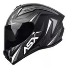 Capacete Asx Draken Vector Fosco - Preto/Cinza - 58 (M)