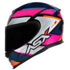 Capacete ASX Eagle Fast Preto Rosa e Branco