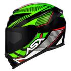 Capacete Asx Eagle Hunter Brilho Preto / Branco / Verde